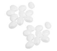 KVSERT 20 uova di polistirolo bianche da 6 cm, uova decorative per uova di Pasqua