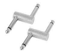 KVSERT 2X 6.35 Adattatore Spina Pedale Accoppiatore Sz Tipo Connettore per Chitarra Effetto Pedale 1/4 Pollice Adattatore Amplificatore di Qualità