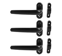 KVSERT 3 maniglie per porte e finestre serratura a battente per finestrino, colore: nero