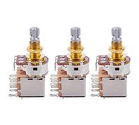KVSERT 3 pentole per chitarra 500 K con albero spaccato corto audio /pull potenziometro