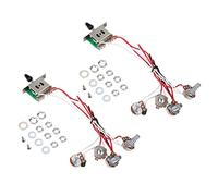 KVSERT 3 pentole per chitarra Strat PreWired 1 Volume 2 Controllo tono 5 Way Switch 3-500K Pot