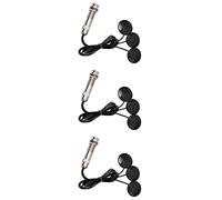 KVSERT 3 per chitarra piezoelettrica per microfono a contatto 3 trasduttori, per acustico da 6,35 mm, colore: nero