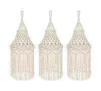 KVSERT 3 x paralumi in macramè appeso lampadario a sospensione, , ufficio, camera da letto, soggiorno, cameretta, dormitorio