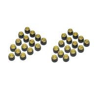 KVSERT 30 pomelli per chitarra AMP on fit neri tappo in alluminio dorato, adatti per pentole di diametro 6 mm