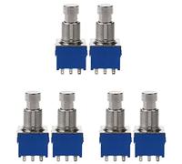 KVSERT 6 interruttori per effetti per chitarra a 9 pin effetti per chitarra scatola a pedale interruttore in metallo True Bypass blu