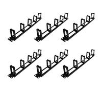 KVSERT 6X 19 Pollice 1U Rack Governi Organizzatore di Rete Hollow Metal Base Cinque Staccabile Wire Manager