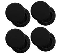 KVSERT Confezione da 8 fodere rotonde per sgabello da bar, super e lavabili, elastiche, per sedie da bar, 30-35 cm, colore nero