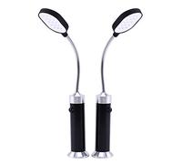 KVSERT Luce per barbecue con base magnetica, super LED, a collo di cigno flessibile, resistente alle intemperie, confezione da 2