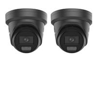 іkvіsіon DS-2CD2347G3-LIS2UY/SL Black Acusense 4MP IP PoE Torretta Dome Camera, 2,8 mm, CoIorVu Full Color Night, audio bidirezionale, per esterni, luce stroboscopica, compatibile con Hikvision NVR