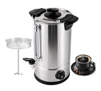 KVTUYC Macchina per caffè commerciale con filtro, macchina per caffè percolato in acciaio inossidabile da 1600 W, erogatore di acqua calda con rubinetto, per casa, feste, ufficio, matrimonio(12L)
