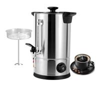 KVTUYC Macchina per caffè commerciale con filtro, macchina per caffè percolato in acciaio inossidabile da 1600 W, erogatore di acqua calda con rubinetto, per casa, feste, ufficio, matrimonio(8L)