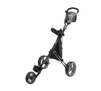 KVV Carrello da golf pieghevole leggero a 3 ruote con elegante supporto per segnapunti, borsa portaoggetti, facile da aprire e chiudere