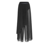 Kvysinly Falda per La Danza Lirica per Donna Pantaloni Lunghi A Gambo Ampio per La Gimnastica Ritmica con Vita Elastica Dettaglio di Pietre Scintillanti Pantalone Nero XL