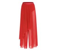 Kvysinly Falda per La Danza Lirica per Donna Pantaloni Lunghi A Gambo Ampio per La Gimnastica Ritmica con Vita Elastica Dettaglio di Pietre Scintillanti Pantalone Rosso S