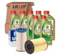 kW&HP KIT 7LT OLIO LUBRIFICANTE 5W30 COMPLETO DI FILTRO OLIO E FILTRO GASOLIO GOLF 2.0 GTD