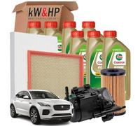kW&HP KIT MANUTENZIONE COMPLETO 4 FILTRI E 7 LITRI OLIO ORIGINALE 5W30 E-PACE 2.0
