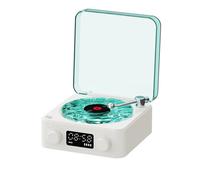 KW03 Retro Vinyl Record Speaker RGB Wireless Bluetooth 5.0 Giradischi Lettore Stereo Suono con Rumore Bianco