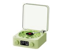 KW03 Retro Vinyl Record Speaker RGB Wireless Bluetooth 5.0 Giradischi Lettore Stereo Suono con Rumore Bianco Verde