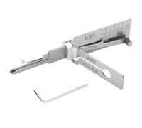Kw5 - Strumento di scasso e decoder per serratura 2 in 1, decoder di chiavi Iron Master, strumento professionale per fabbro, lettore di chiavi auto, kit di scasso automatico in acciaio inossidabile