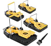 Kwaiyole Trappole per ratti, confezione da 4 trappole per topi resistenti che uccidono istantaneamente, trappole professionali per il controllo dei parassiti, trappole per topi riutilizzabili, extra