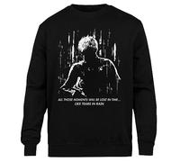 Kwantees Blade Runner - Like Tears in Rain Felpa Nera Unisex Girocollo Eco-Friendly