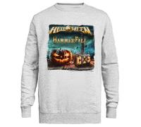 Kwantees Helloween HammerFall Live United Forces Tour Sweatshirt Grigia Unisex Eco-Friendly Unisex Grey Sweatshirt Eco-Friendly Crewneck