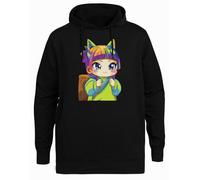 Kwantees I Diari dello Speziale Pop Art Felpa con Cappuccio Nera Unisex Giacca con Cappuccio Ecologica