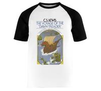 Kwantees Il Viaggio del Vascello Dell'Alba T-Shirt Baseball Bianca Maniche Corte Eco-Friendly White Baseball T-Shirt Short Sleeve Tee