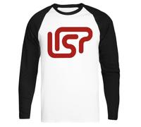 Kwantees Linguaggio di Programmazione Lisp T-Shirt Baseball Bianca Eco-Friendly White Baseball T-Shirt Eco-Friendly Tee