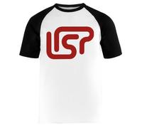 Kwantees Linguaggio di Programmazione Lisp T-Shirt Baseball Bianca Maniche Corte Eco-Friendly White Baseball T-Shirt Short Sleeve Tee