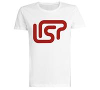 Kwantees Linguaggio di Programmazione Lisp T-Shirt Bianca Donna Eco-Friendly Women White T-Shirt Eco-Friendly Tee