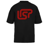 Kwantees Linguaggio di Programmazione Lisp T-Shirt Nera Baggy Unisex Eco-Friendly Unisex Black Baggy T-Shirt Oversized Tee