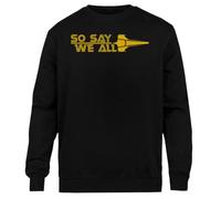 Kwantees So Say We all Felpa Nera Unisex Girocollo Eco-Friendly