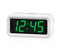 KWANWA Piccola scrivania/Lato del Letto/Digital Wall LED Sveglia con Grande 1.2 '' Time Display LED, Batteria AA Alimentato Solo, può Essere posizionato Ovunque Senza Cavo ingombrante