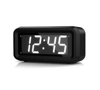 KWANWA Sveglia Digitale,Sveglia da Comodino,LED Sveglia con Grande 1.2 '' Time Display LED, Batteria AA Alimentato Solo, Funzione Snooze, Senza Ticchettare(Display bianco)