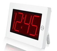 KWANWA Sveglia Digitale, Sveglia Digitale Batterie, Sveglia Digitale a Pile con Ampio Display, Funzione Snooze, Portatile, 12/24hr, Sveglia da Comodino (Bianco)