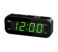 KWANWA Sveglia Piccola batteria azionata con orologio digitale di tempo e temperatura, sveglia a pile con luminosità regolabili/Snooze Sveglia da viaggio