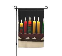 Kwanzaa Candles Bandiera da giardino a doppia faccia per fattoria Holiday Yard Bandiera 30,5 x 45,7 cm banner stagionale per esterni per primavera estate prato portico decorazione per la casa piccola