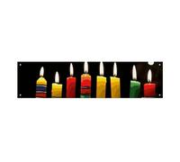 Kwanzaa Candles, grande striscione da appendere alla parete, sfondo per feste di compleanno, per Capodanno, laurea, matrimonio, compleanno, decorazione, 120 x 30 cm