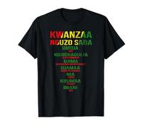 Kwanzaa - Nguzo Saba I sette principi in stile invecchiato Maglietta