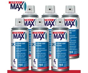 Kwasny SprayMax 6 X 400 ML 1K Vernice Trasparente Lucida Sigillatura