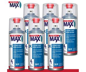 Kwasny SprayMax 6 x 400 ml 2K Trasparente Vernice Trasparente Satinata