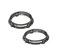 KWAYA Gruppo Fari Anteriori 2 Pezzi per Land per Rover per Defender 90 110 Fari LED Universali per Auto da 7 Pollici H4 Hi-Lo con Gruppo Ottico Halo 4x4(2 PCS Bracket Black)