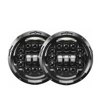 KWAYA Gruppo Fari Anteriori 2X per Hummer H1 H2 7 Pollici Fari A LED Universali per Auto Hi Low Halo DRL Fari Fuoristrada 4x4 Luci Anteriori(90w Halo Light Black)