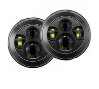 KWAYA Gruppo Fari Anteriori 2X per Suzuki per Samurai per Jimmy Fari LED Universali per Auto da 7 Pollici Hi-Lo-Lo H4 Halo DRL Fuoristrada 4x4 Gruppo Ottico(40w Light Black)