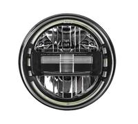 KWAYA Gruppo Fari Anteriori per Beetle Classic Gruppo Ottico Anteriore Universale A LED da 7 Pollici Faro Rotondo DRL Abbaglianti E Anabbaglianti 90 W Anello Alone Color Ambra(1pcs Black)