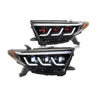 KWAYA Gruppo Fari Anteriori per Highlander per SE Sport 2011 2012-2014 Gruppo Fari A LED per Auto Ibride Lampada Anteriore Indicatore di Direzione Sequenziale DRL Luci Anteriori(Left Steering Wheel)