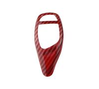 KWAYA per X3 per X4 per X5 per X6 F30 F10 F15 F07 F20 F21 F34 F35 F31 Adesivo per Pomello del Cambio Auto con Guida A Sinistra, Accessori Testa Cambio(Carbon Fiber Red)