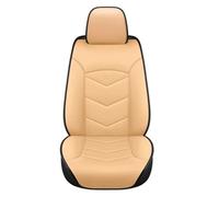 KWAYA Set Copri Sedile Coprisedili Universali Per Auto 1 Posto In Pelle PU Adatti Alla Maggior Parte Delle Auto SUV Quattro Stagioni Comodi Accessori Per Auto(Beige)