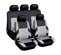 KWAYA Set Copri Sedile Per La Serie 3 E21 E30 E36 E46 E90 E91 E92 E93 F30 Set Coprisedili Auto Con Ricamo Universale Protezione Per Seggiolino Auto(Full set-Gray)